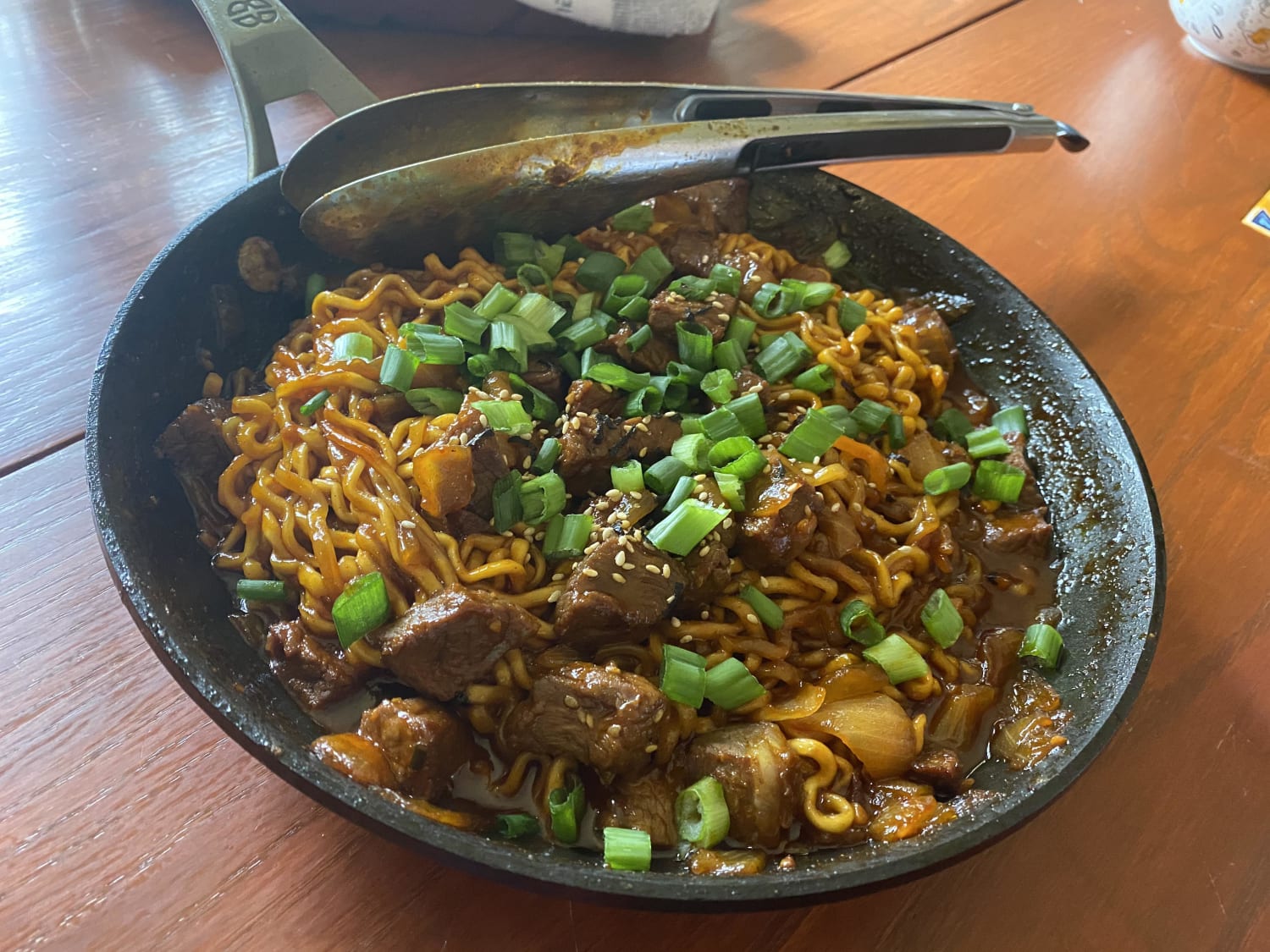 [Homemade] Korean style spicy beef ramen