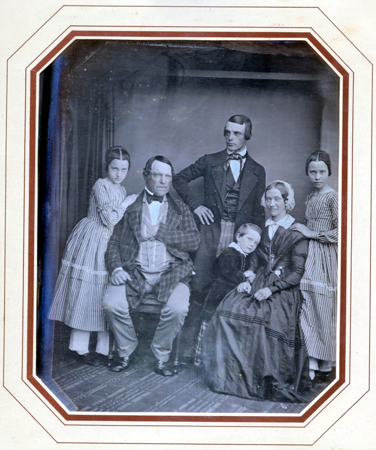 A family portrait. Late 1840's or early 1850's. Sweden.