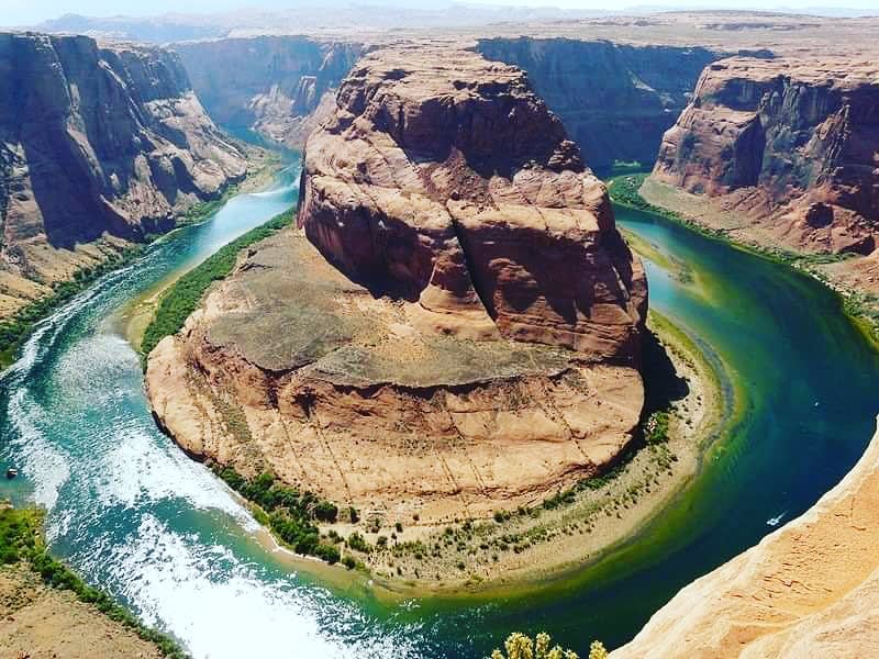 The Grand Canyon is an overwhelming experience carved over several million years by the Colorado River (this is Horseshoe Bend). Don't pass up a visit to great attractions right here in our own backyard! #SeeTheWorld