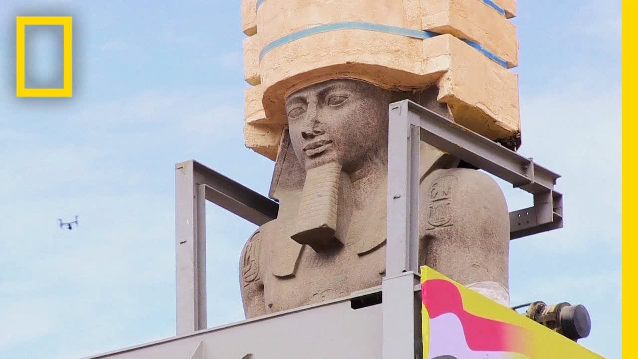 Giant Ramses II Statue Moved to Grand Egyptian Museum | National Geographic