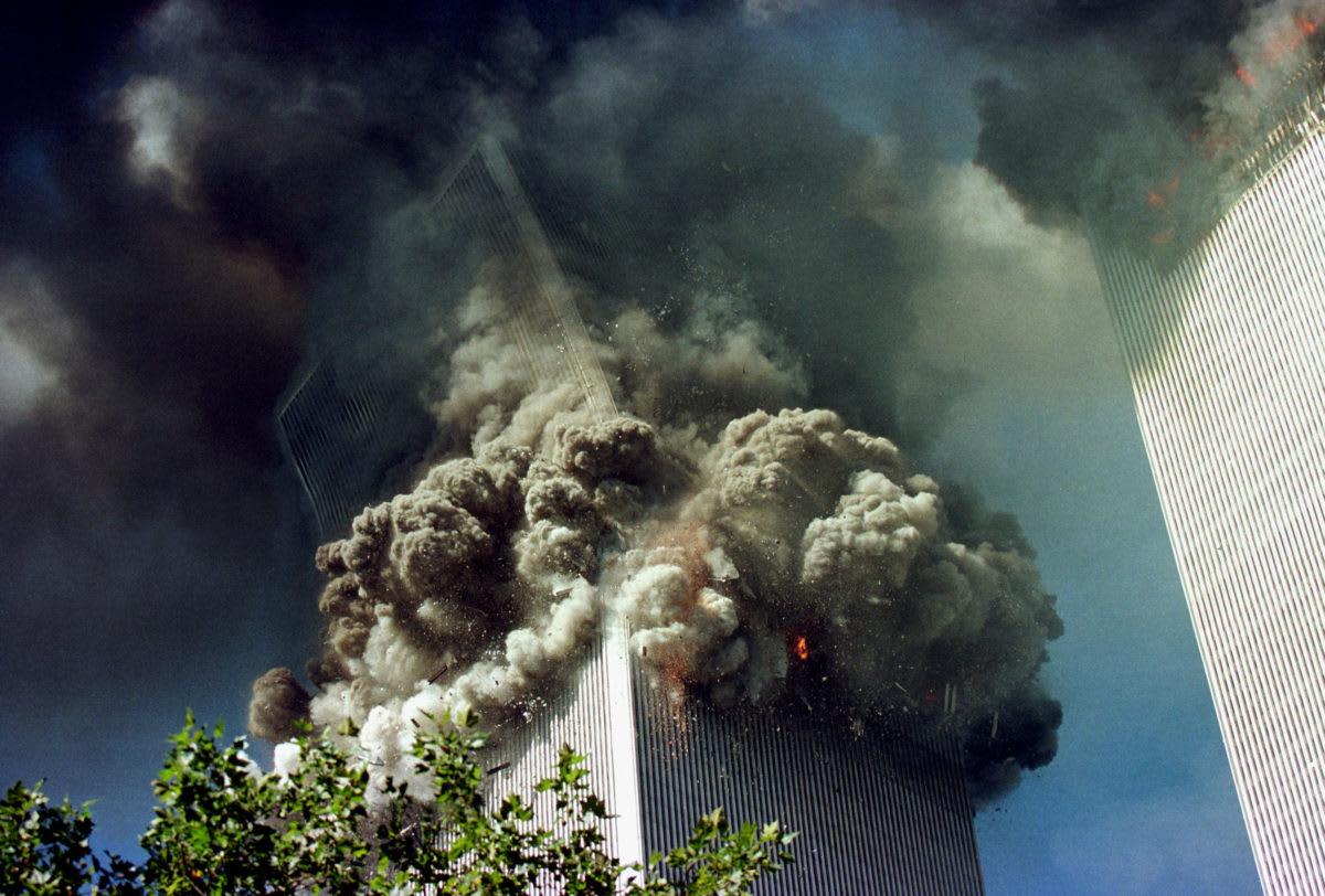 Commencement of Collapse of South Tower of the 'Twin Towers', New York, 09:59 11th of September 2001