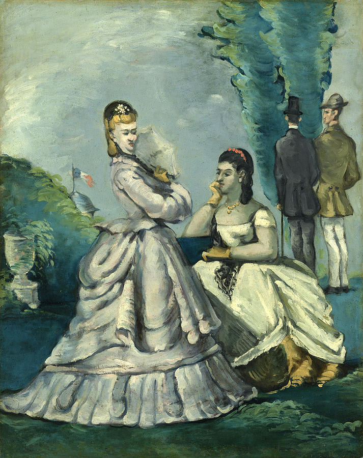Paul Cézanne’s 1870 painting, ‘The Conversation’ proves to not only be a depiction of fashionable dress during the time, but also injects a political charge reflecting the turmoil of France’s war with Prussia, and his own mental state. Read more!