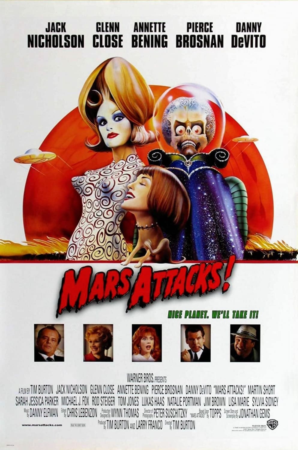 Mars Attacks! (1996) and its cast.