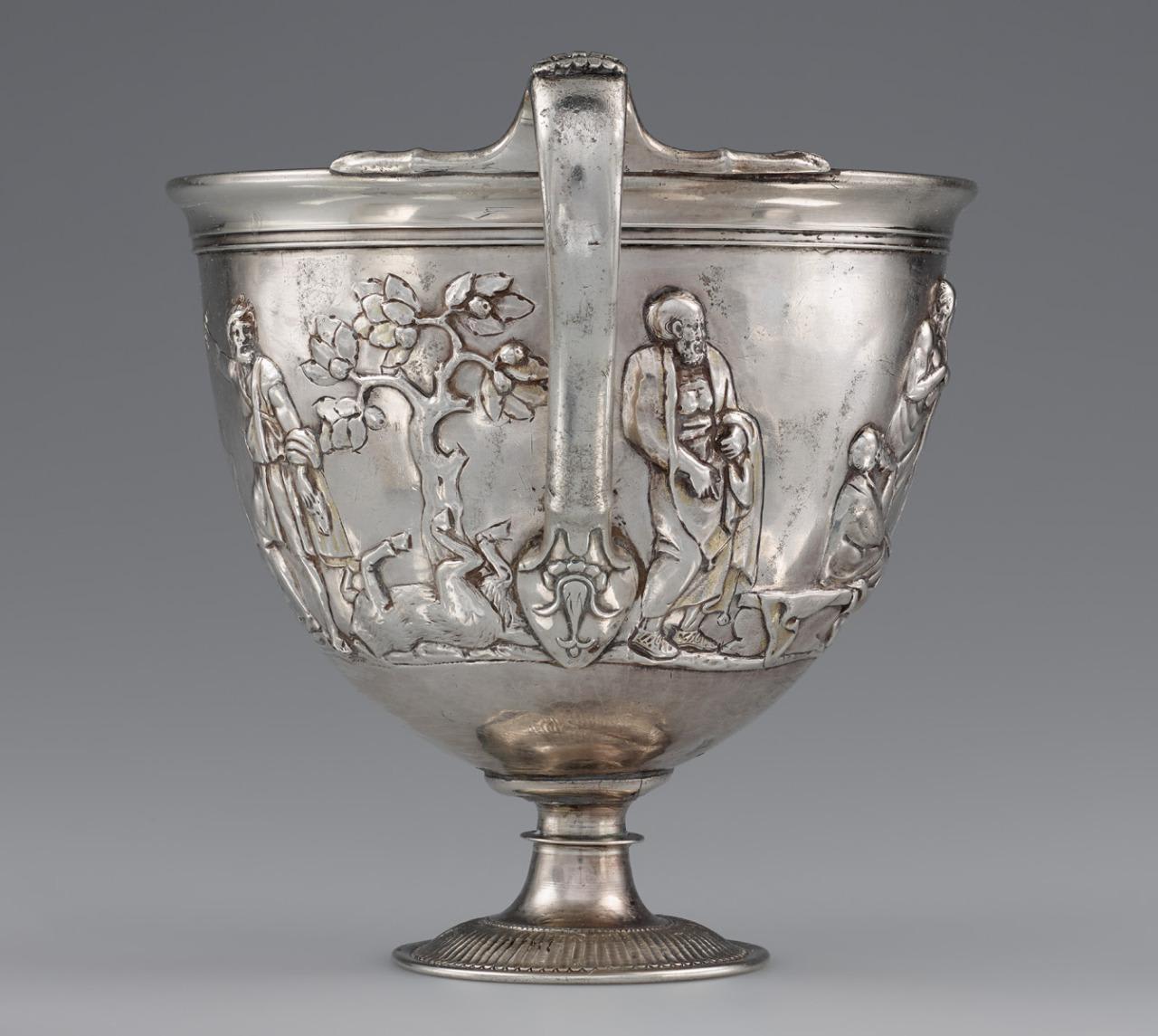 A Silver Cup with Odysseus in the Underworld. Date: 25 B.C.-A.D. 100.