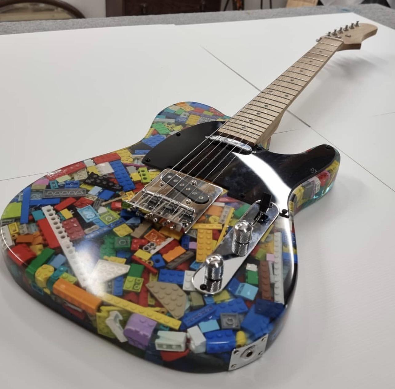 I made a Lego Guitar using Epoxy Resin