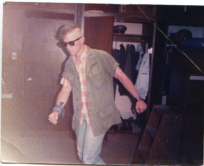 En route to see The Clash at Red Rocks Amphitheater, 1984.