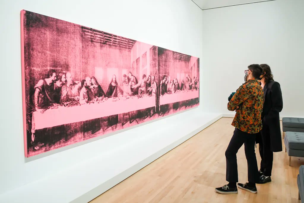 Together for the first time, WarholRevelation features Warhol’s source materials for the Last Supper screenprints. One month before Warhol’s death, twenty-two of his Last Supper works were exhibited across the street from Leonardo’s mural in Milan.