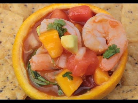 Shrimp Tequila Mango Watermelon Ceviche - Mouthgasmic Recipe