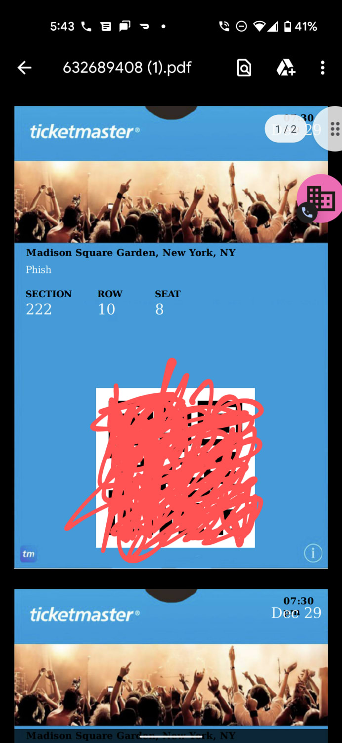 I bought a ticket on Tickpick and got this PDF which honestly looks fake AF... what are the odds this gets me in? I very rarely hear of people buying and selling fake tickets using verified resale websites so I don't know what to think.