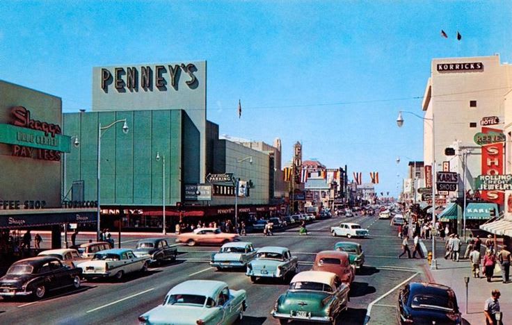 Central Ave. Corridor in Phoenix, Arizona. 1950's.