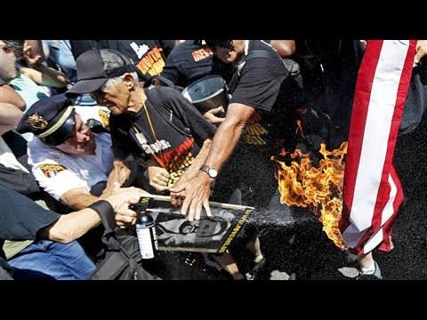 Trump Calls for Jailing Flag Burners