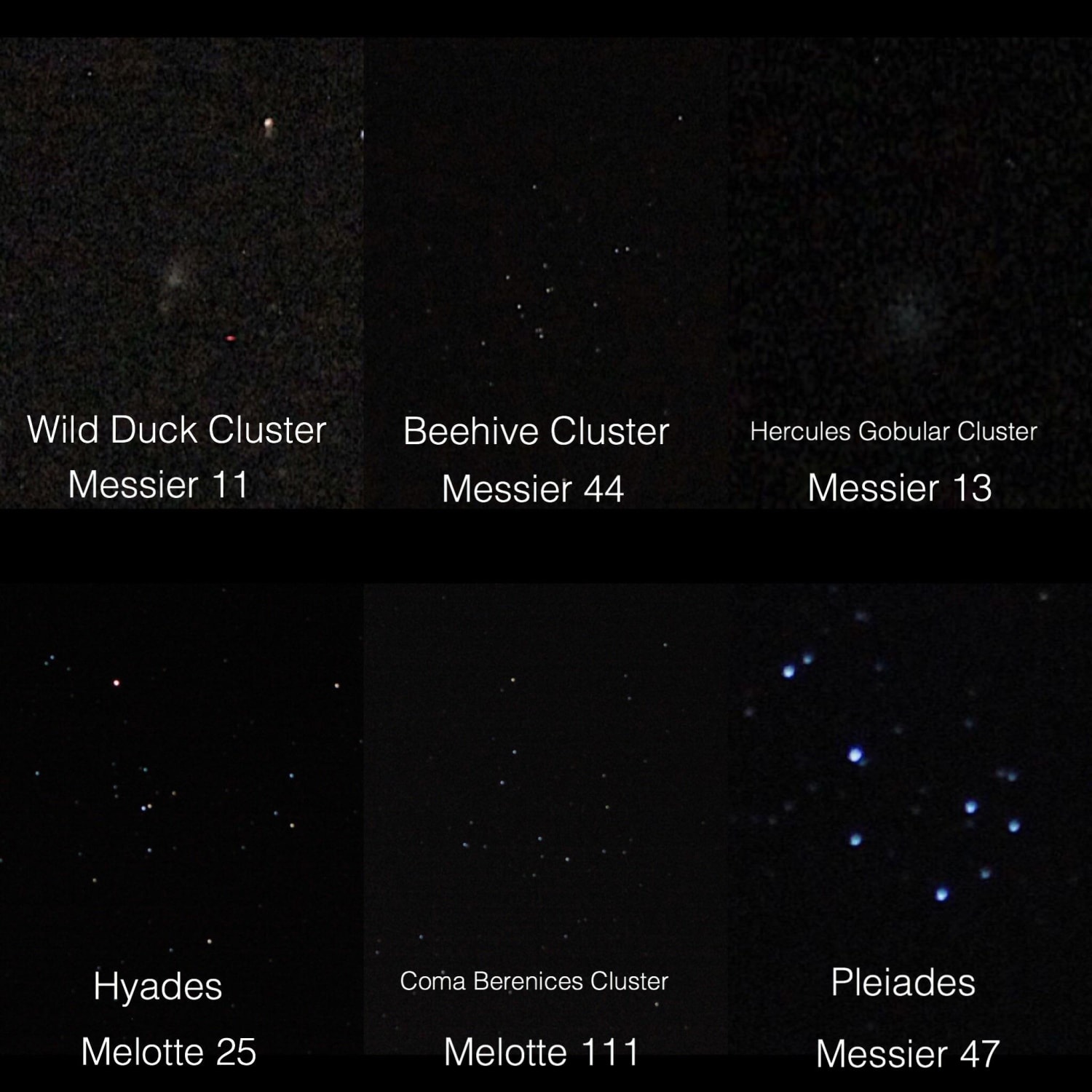 Star clusters from a DSLR