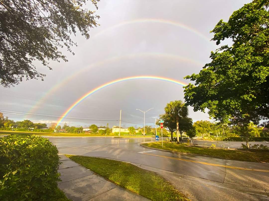 There was a Triple Rainbow in South Florida today.