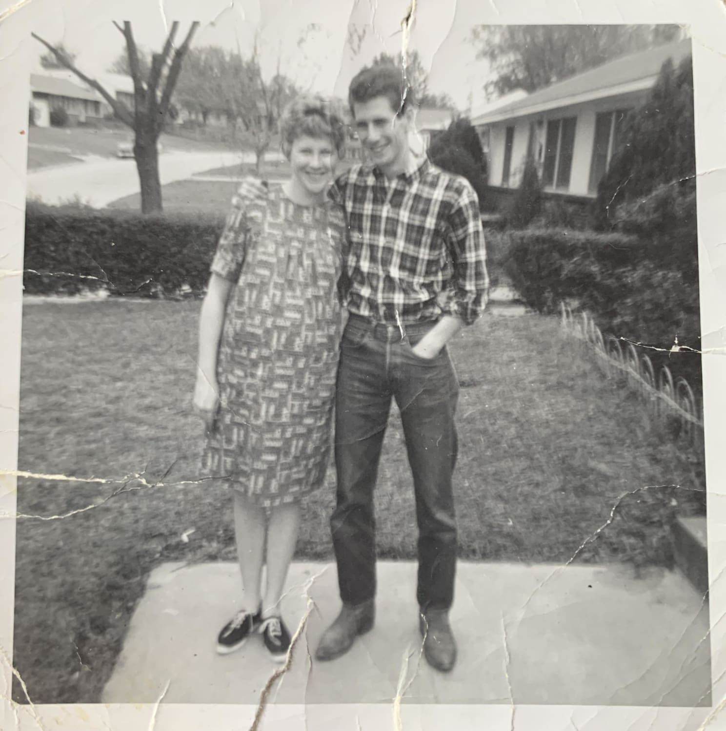 Another photo of my grandparents, Jack and Sue. This was in 1966 in Sand Springs, Oklahoma, when my grandmother was newly married and pregnant.