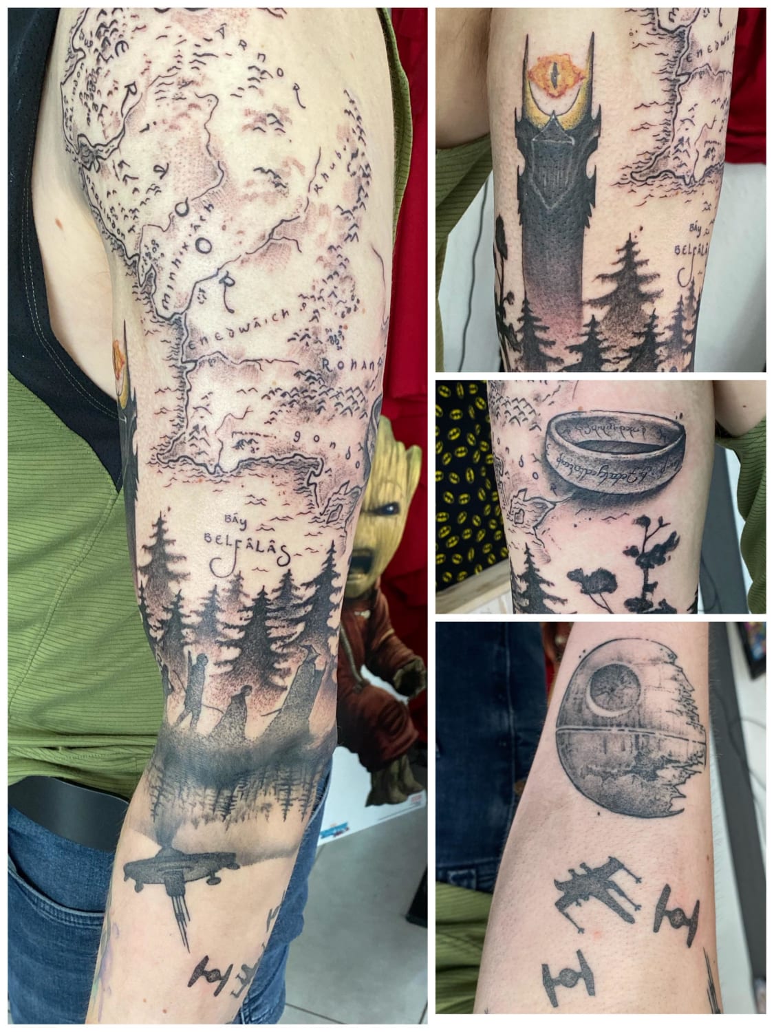 Lord of the rings and star wars Tattoo by Martin @smilink in Hannover, Germany