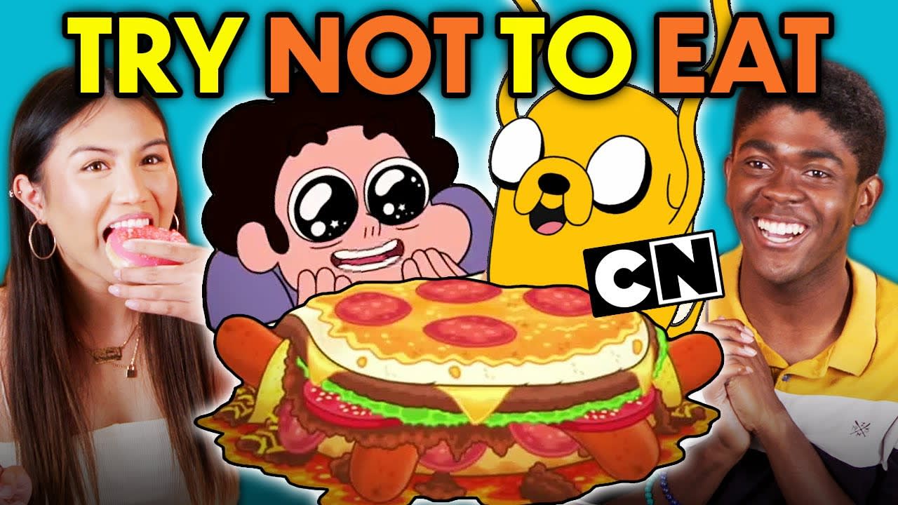 Try Not To Eat Challenge - Cartoon Network Food (Steven Universe, Adventure Time, Teen Titans Go!)