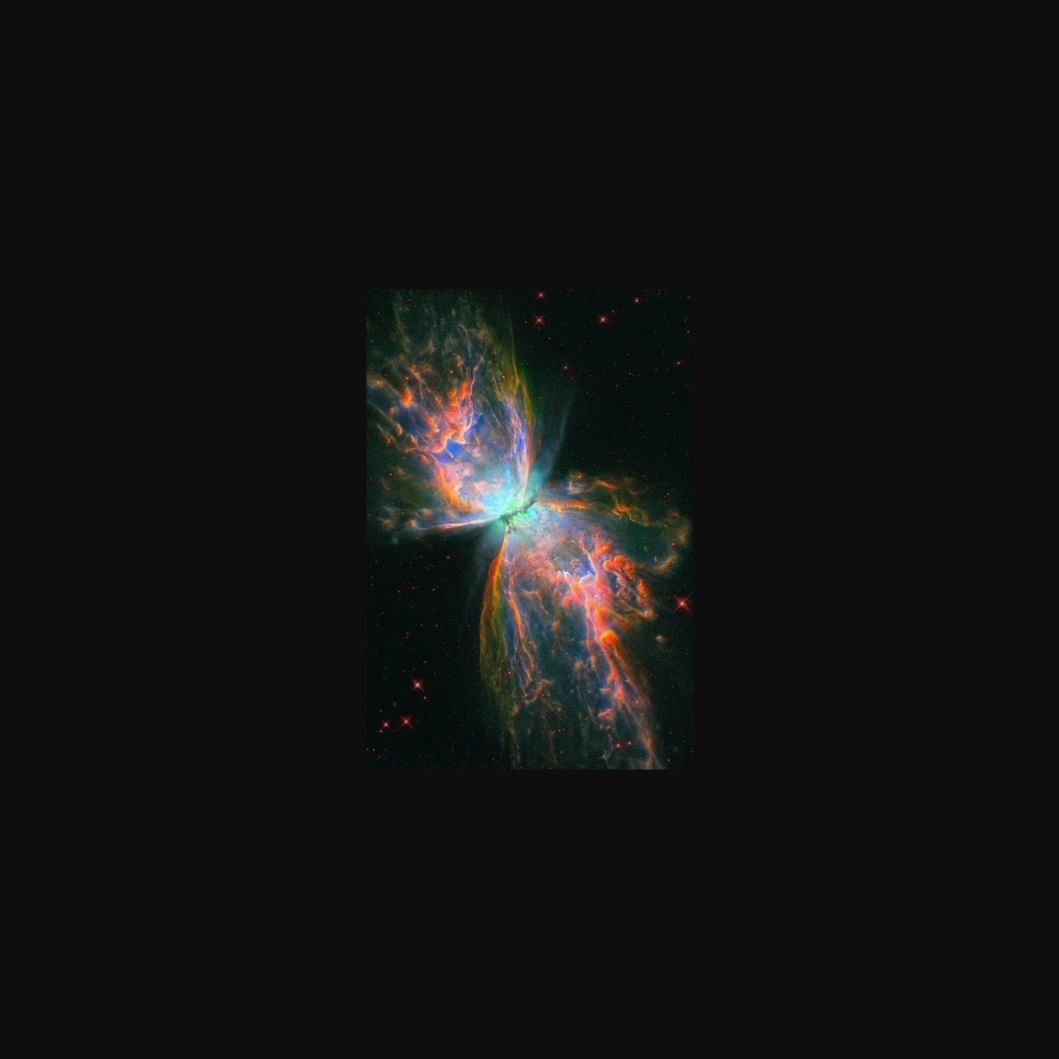 The ‘Butterfly Nebula’ as captured by Hubble: Apparently, scientists believe that in the center there are 2 stars orbiting each other