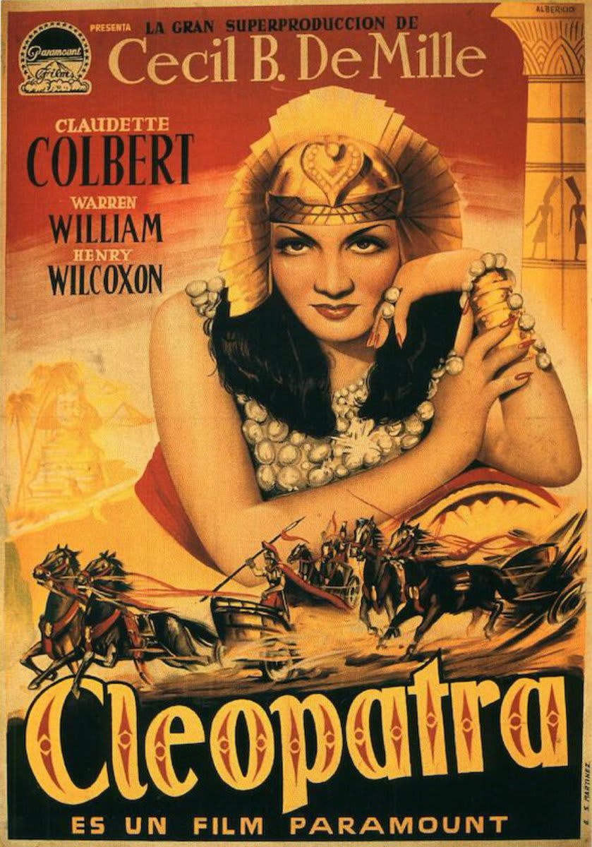 BTD - Claudette Colbert - CLEOPATRA - 1934 - Spanish release poster