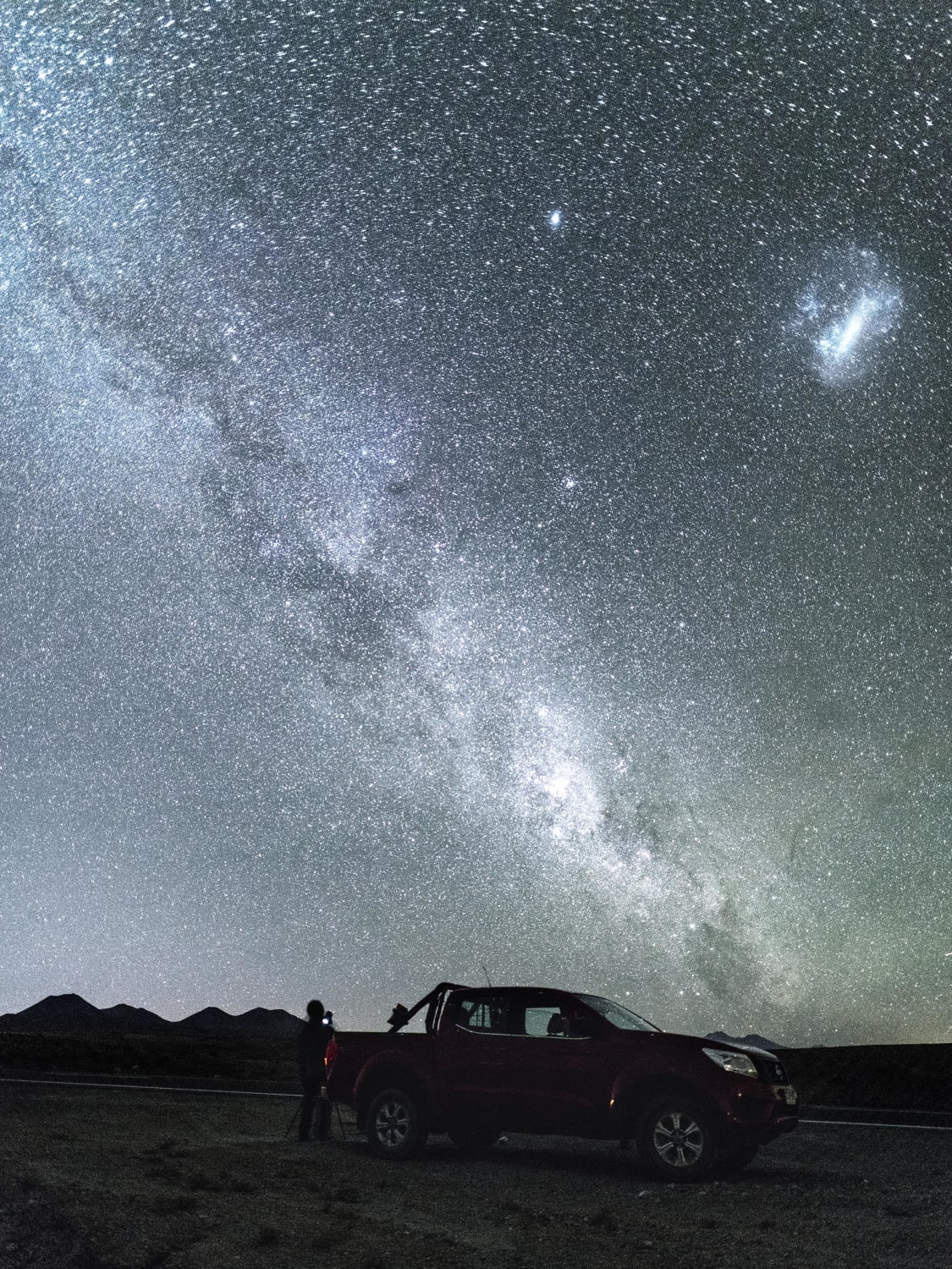 A Dark Night in the Atacama Desert in Chile