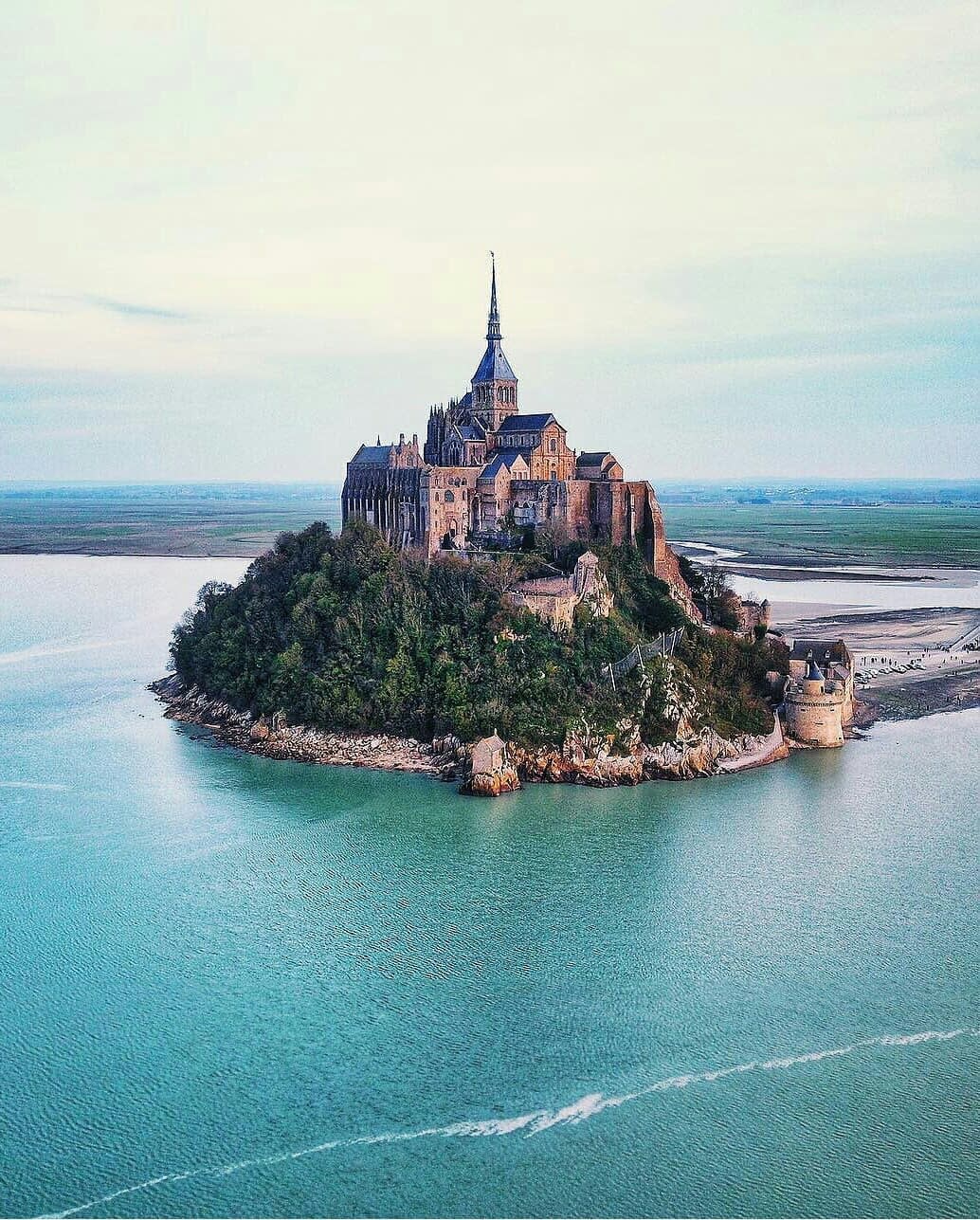 Mont Saint-Michel (castle-island) in France
