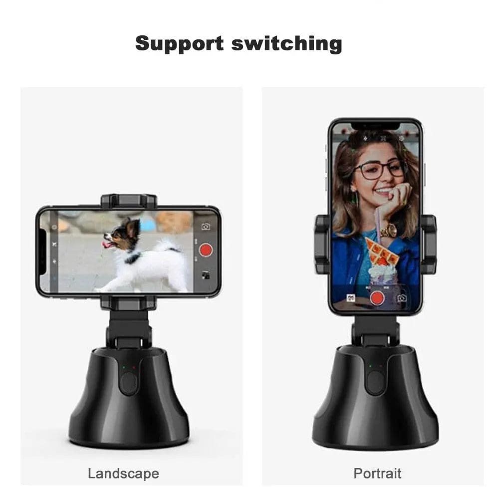 Selfie stick, 360 Rotation auto face Tracking camera Holder