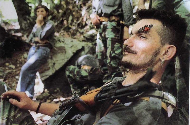 Serbian soldier somewhere in Croatia during Yugoslav wars 1991.-1995.