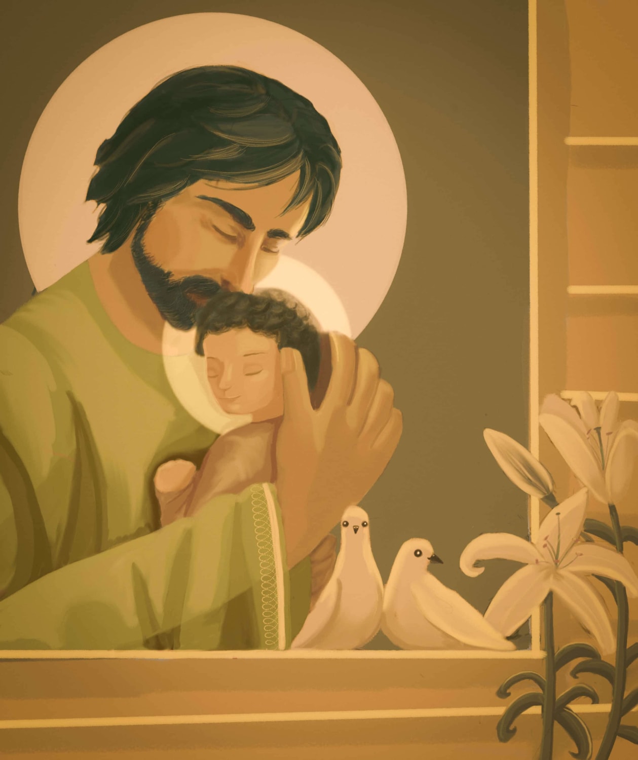 I painted st. Joseph, the saint of the year 2021