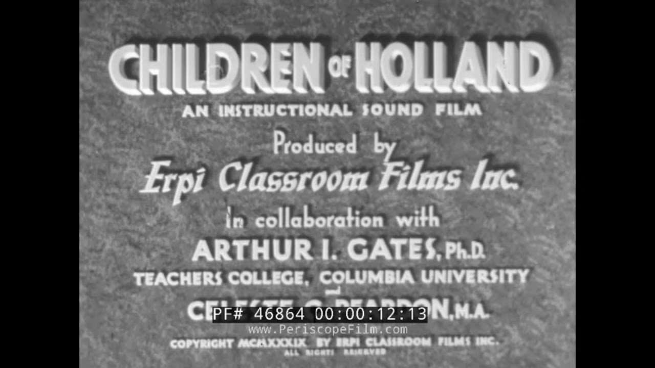 1939 EDUCATIONAL FILM " CHILDREN OF HOLLAND " NETHERLANDS / DUTCH LIFE WINDMILLS 46864