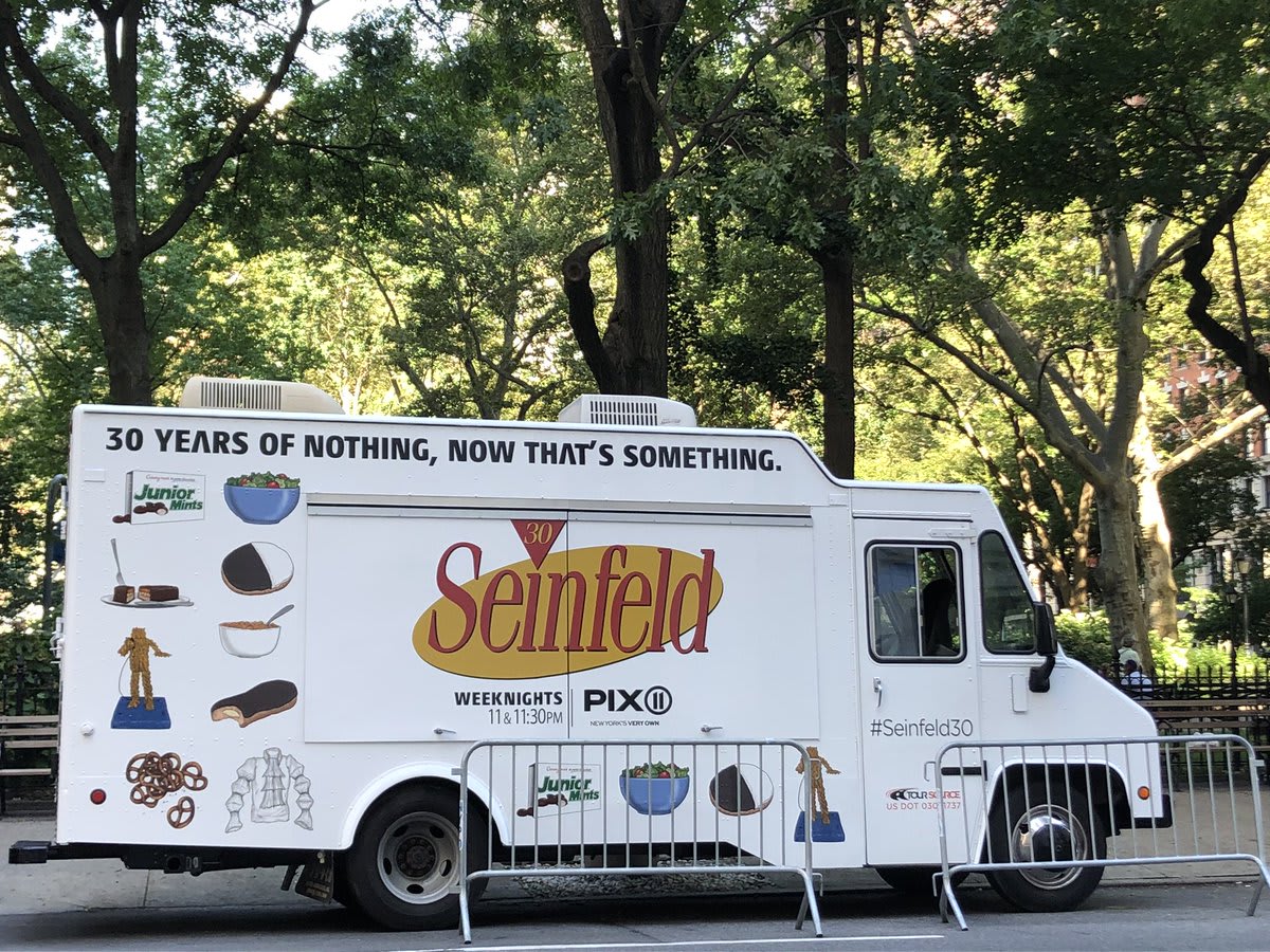 The Seinfeld30 celebration continues! Come try out our food truck today at Madison Square Park from 11 am to 7 pm. 🥗🍲