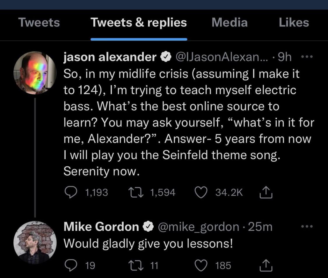Gordo offering lessons to George Costanza is why Twitter exists