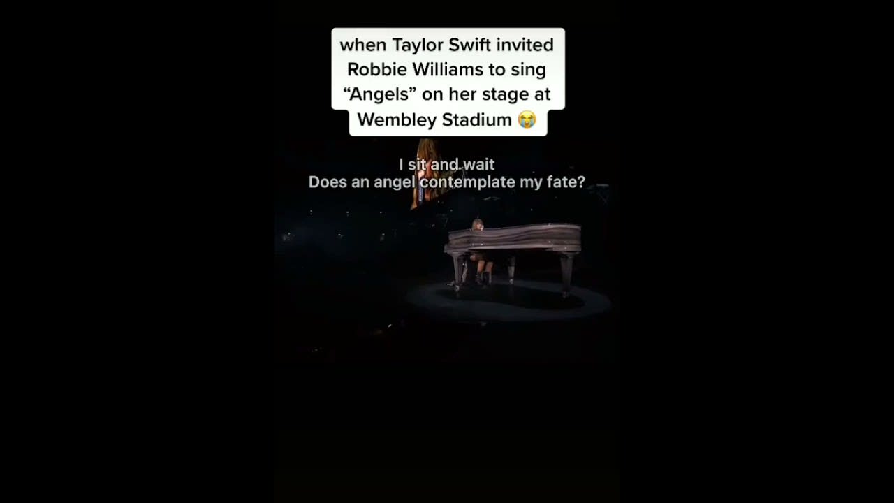 When Taylor Swift Invited Robbie Williams To Sing "Angels" On Her Stage At Wembley stadium #shorts