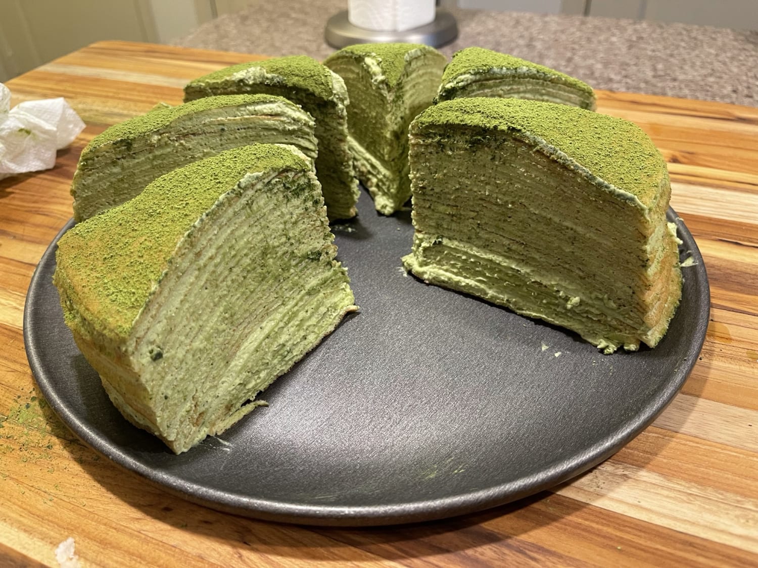 I’m still gushing about how well my matcha mille crepe cake turned out