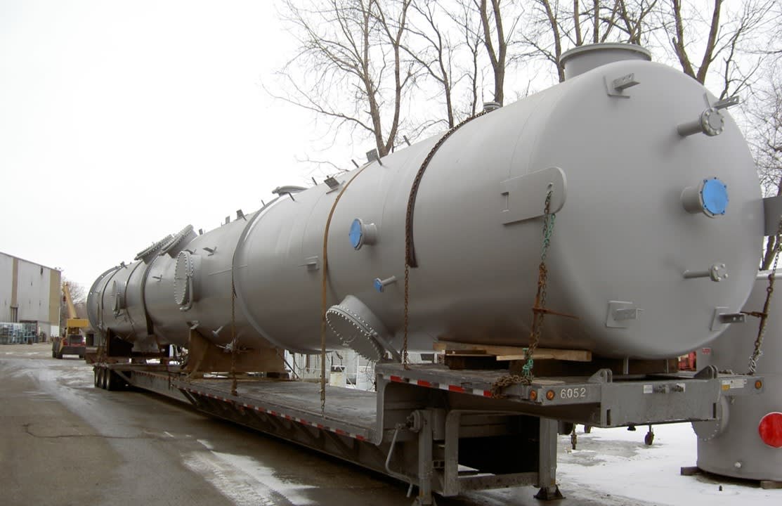 A Large Pressure Vessel Awaiting Being Transported Somewhither