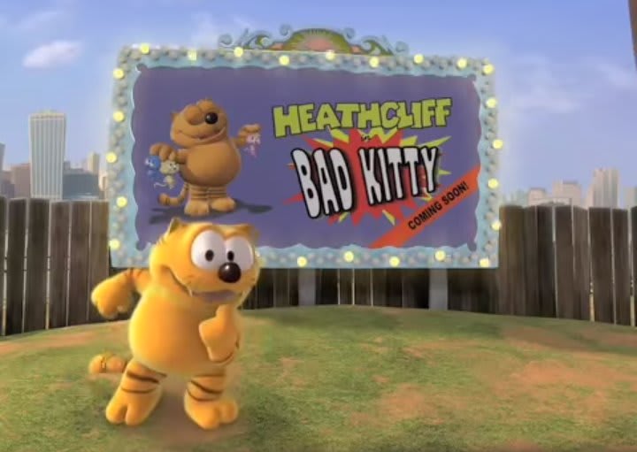 Screenshots from the Cancelled Animated Movie Healthcliff: Bad Kitty that was set for release in 2011 but was quietly shelved for unknown reasons