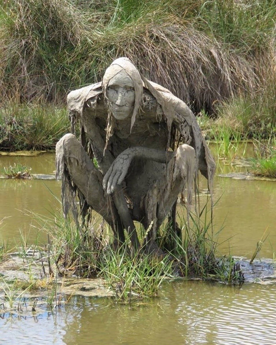 Swamp creatures by sculptor, Sophie Prestigiacomo.