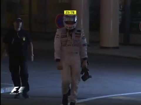 Kimi Räikkönen going straight to his own yacht after engine failure in 2006 Monaco F1 Grand Prix.
