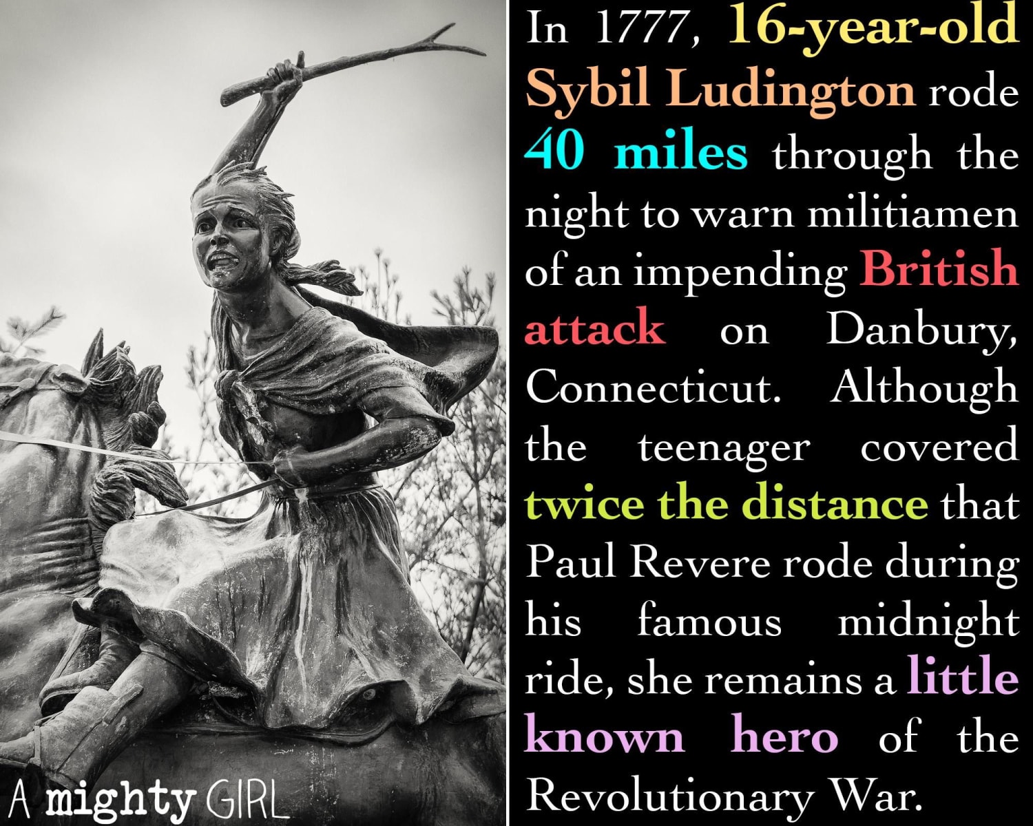 Sybil Ludington - Revolutionary War Hero | History facts, Mighty girl, Interesting history