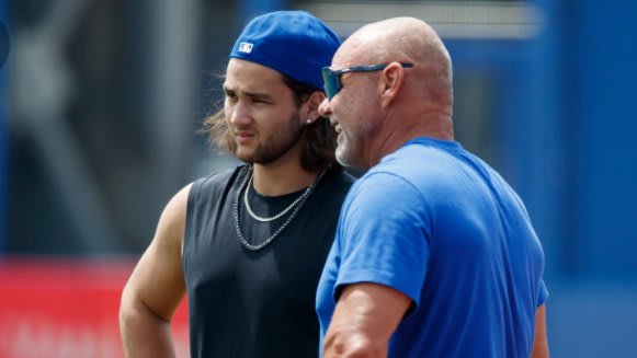 [Hazel Mae] Dante Bichette Jr. is no longer with the #BlueJays organization (coach/advisor). Bo Bichette: "My dad resigned his job to be able to work with me."