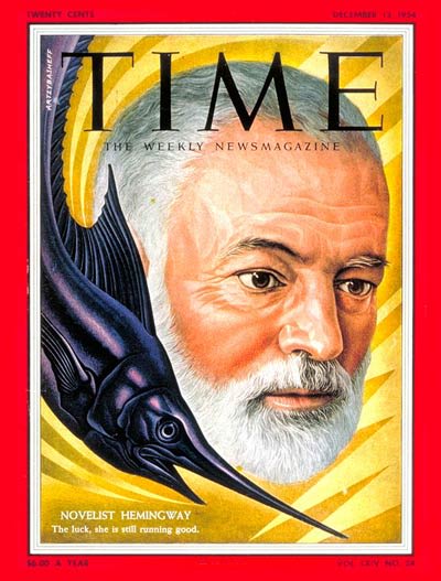 "You must be prepared to work always without applause." - Ernest Hemingway, BTD 1899 - Time Magazine 12-13-54 - Art by Boris Artzybasheff