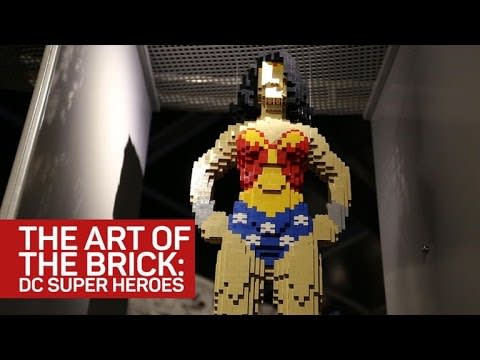 These massive DC heroes are made of thousands of Lego bricks