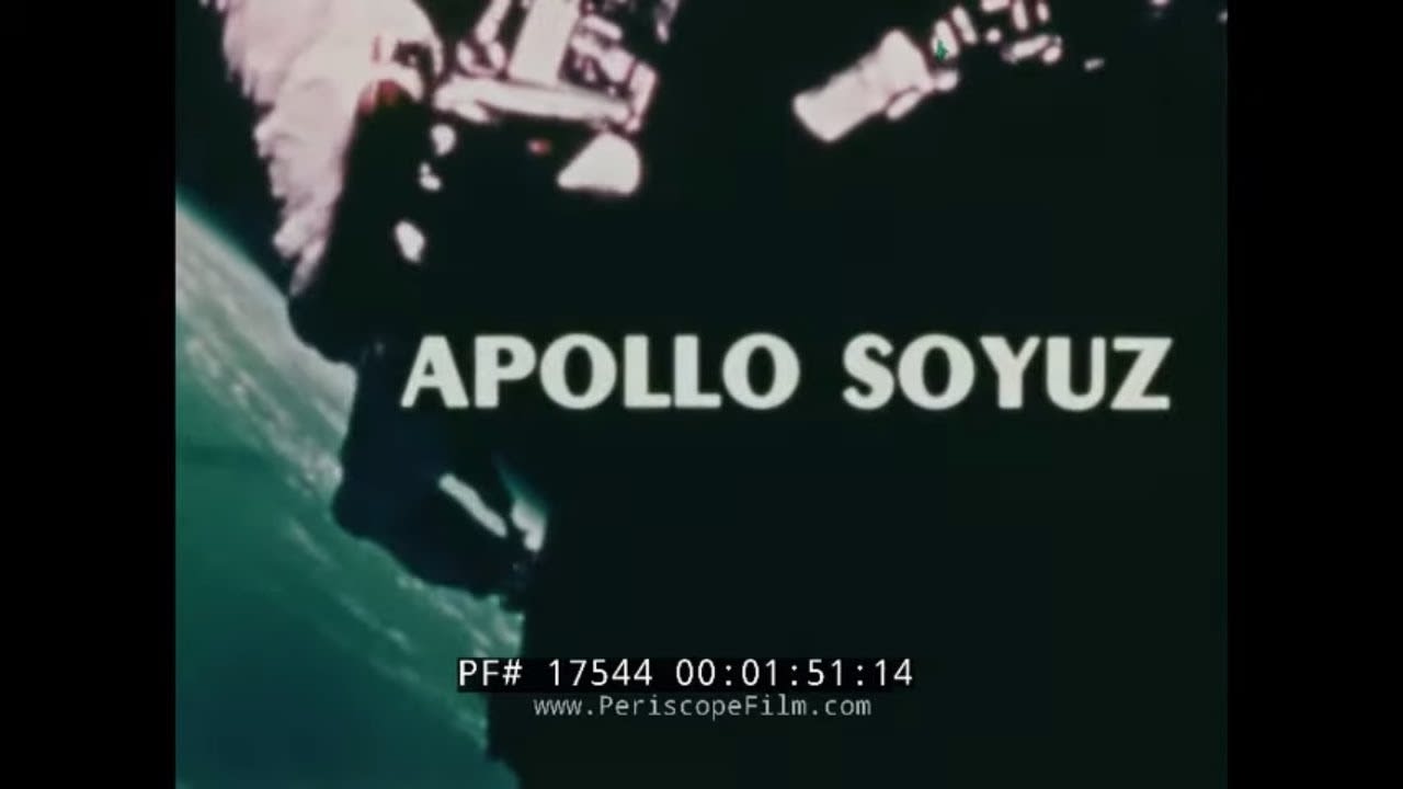 APOLLO SOYUZ TEST PROJECT INTRODUCTORY FILM w/ USA & RUSSIA SPACE RACE SOVIET UNION 17544