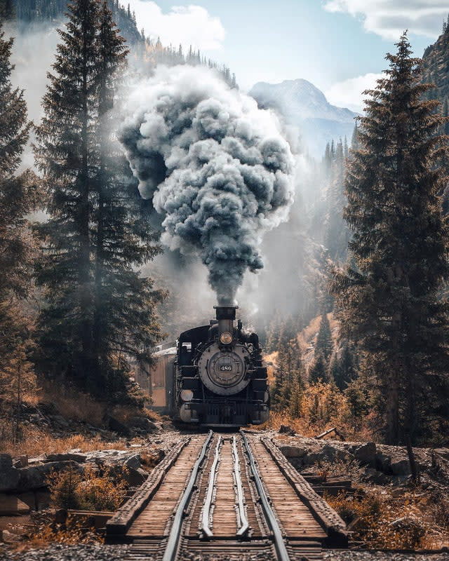 Train Passing Through Colorado