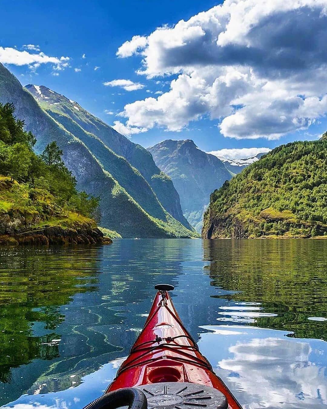 Kayaking in Nærøyfjord Norway