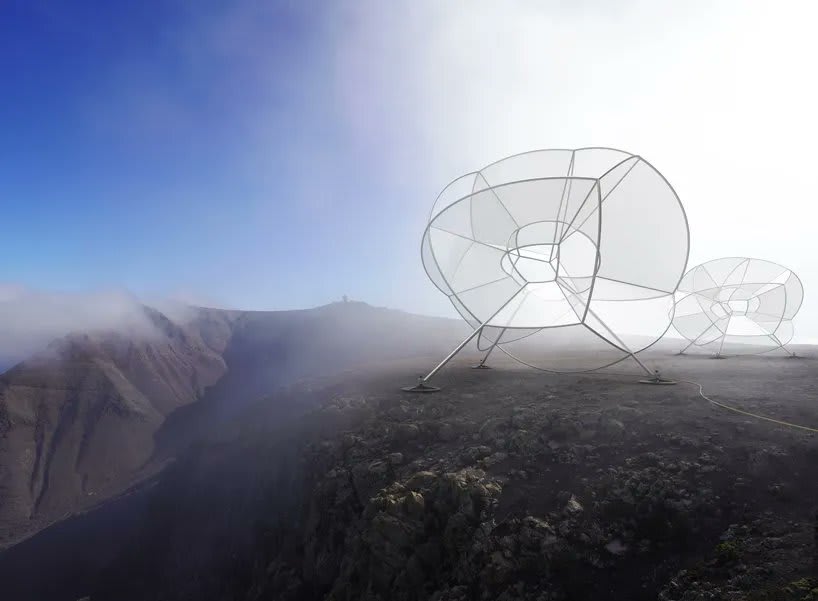 vincent leroy imagines three-dimensional cloud sensors within desert in gran canaria