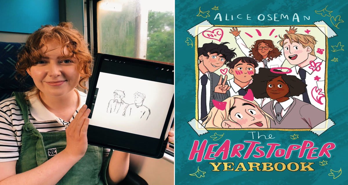 Calling all Heartstopper fans! @AliceOseman unveils the cover of the upcoming The Heartstopper Yearbook and an exclusive look at some of the content inside. Read more ➡️