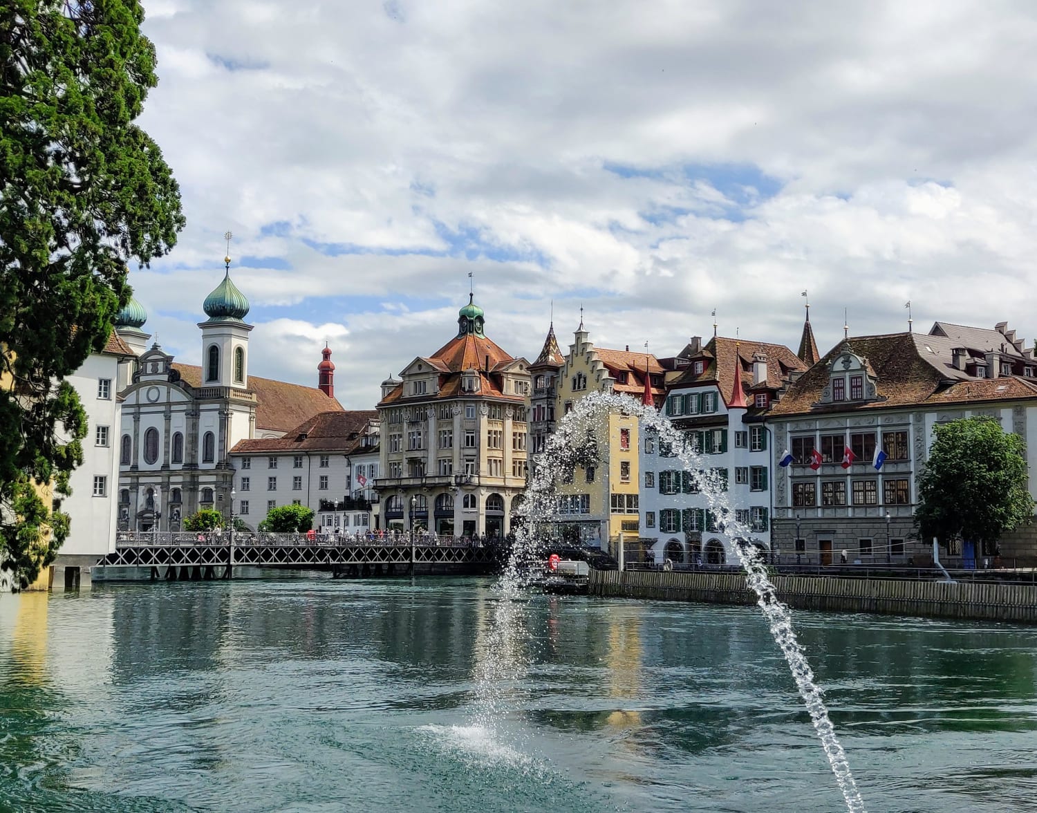 The beautiful old buildings in Lucern, Switzerland