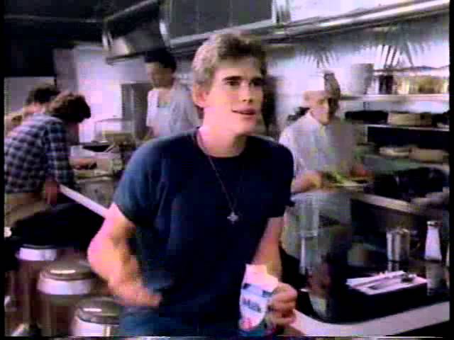 A commercial/PSA about drinking milk, starring an 18 year old Matt Dillon (1982).