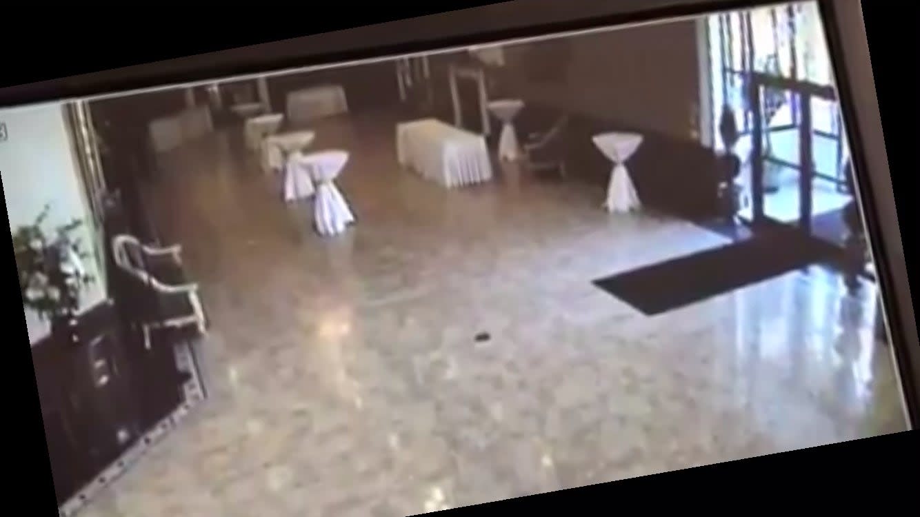 So we have someone who worked here that said after a wedding she saw a little boy running across the room followed by chills. She doesn’t like talking about it. A year or so later this happened. As you can see the doors In front and at the top of the screen. Thoughts/questions?