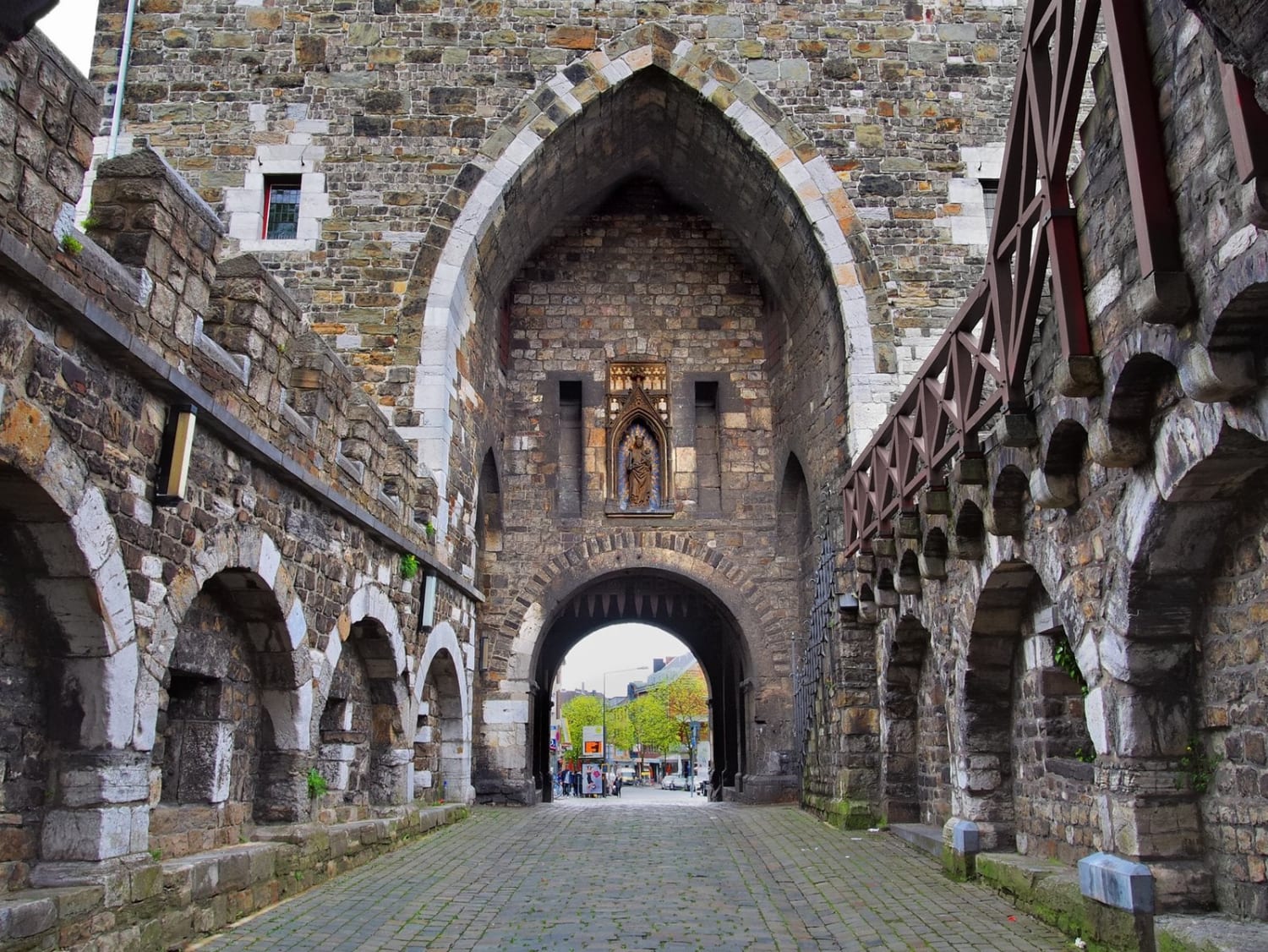 Ponttor medieval city gate, c1375 - Aachen, North Rhine-Westphalia, Germany