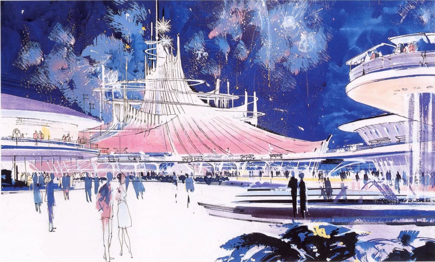 Herb Ryman concept art for Tomorrowland